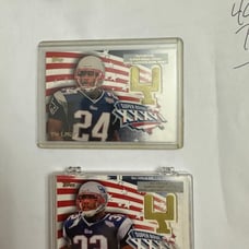 Ty law & Antowain smith goal post relic cards lot