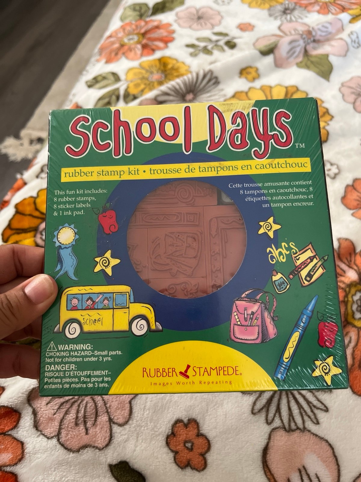 Vintage rubber stampede school days stamp set