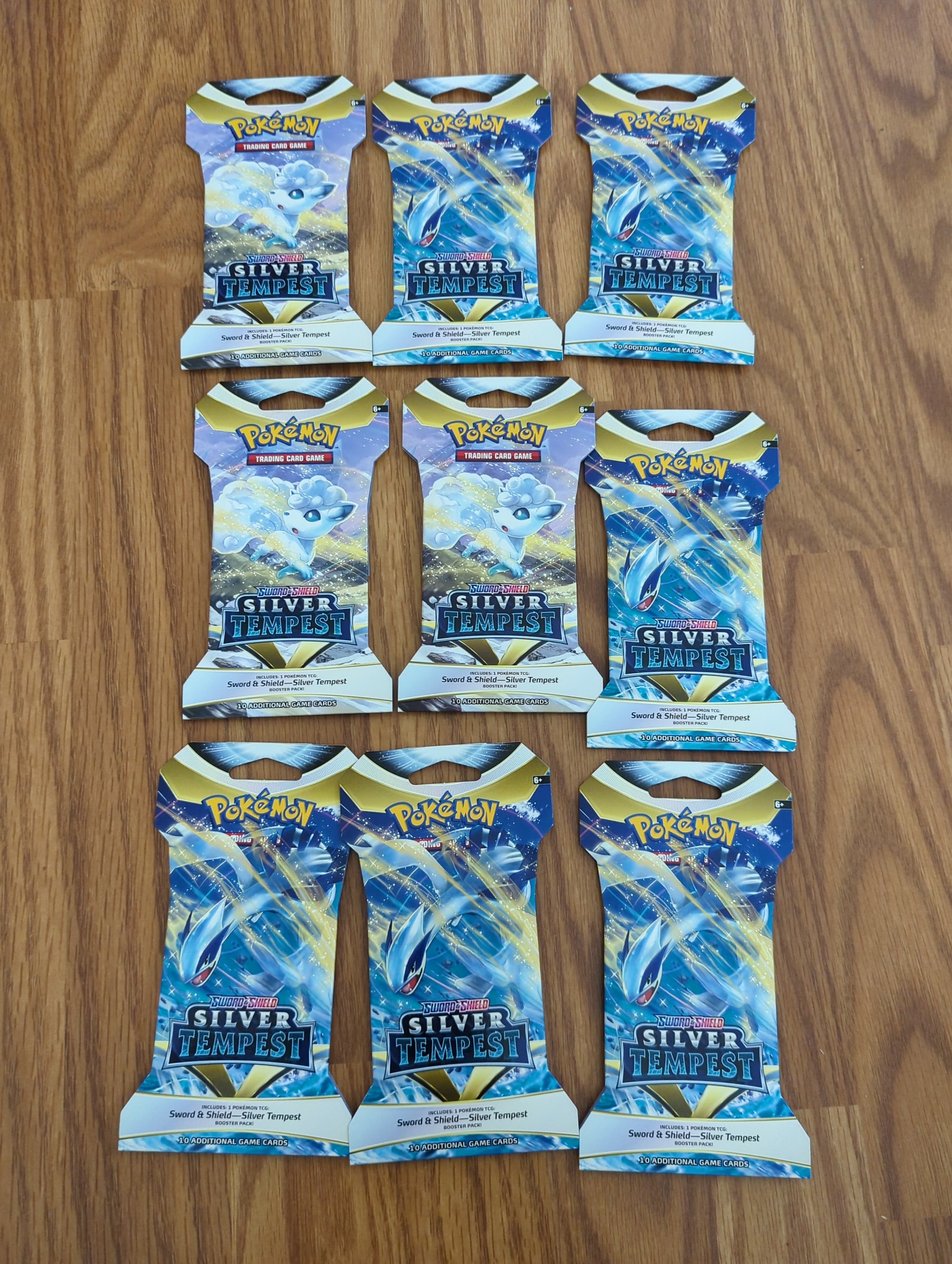 9x lot bundle Lugia Silver Tempest Sleeved booster packs