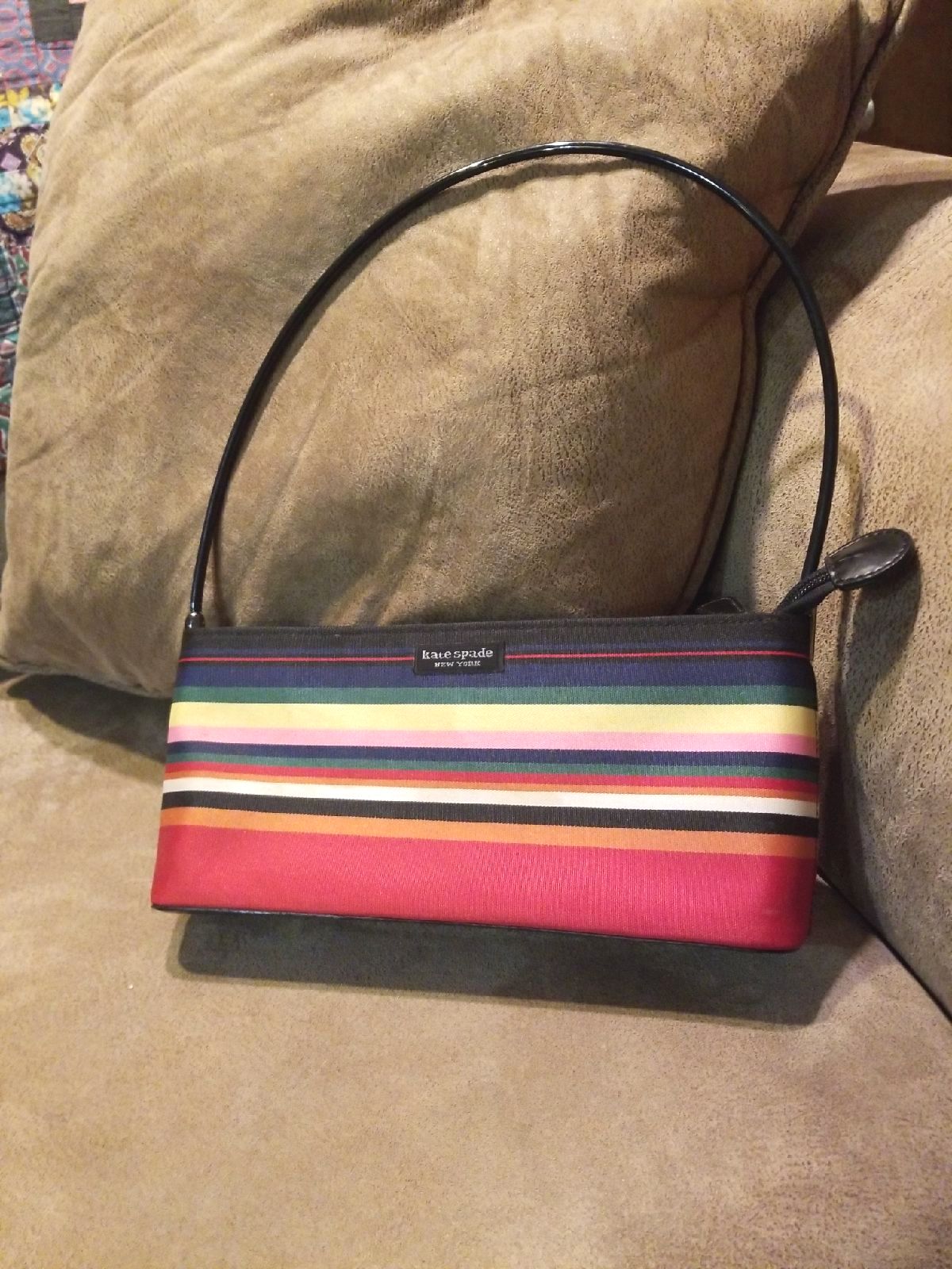 Kate Spade New York - Red and Purple Multicolor Striped Shoulder Bag  Unknown | SilkRoll