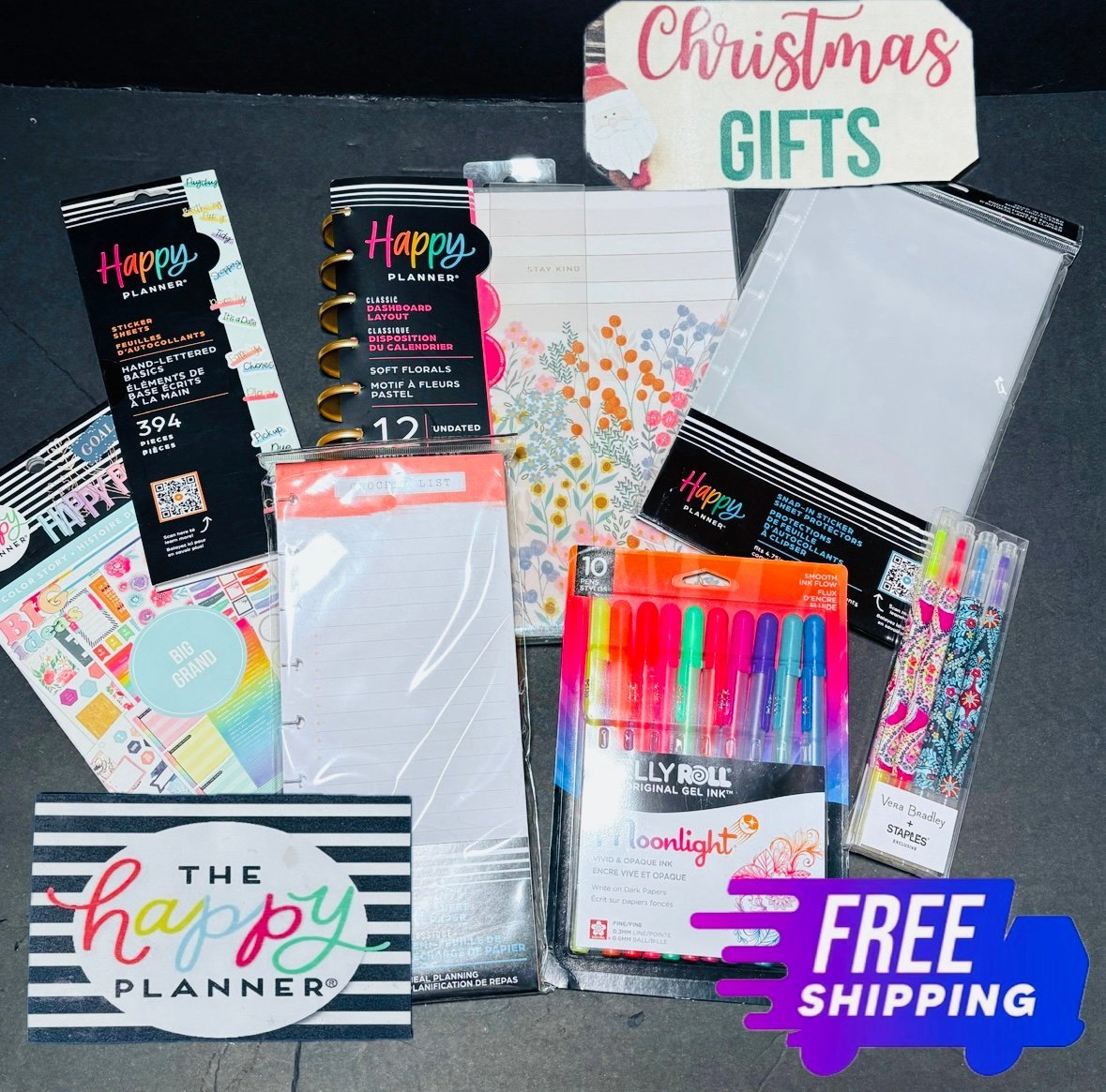FREESHIP-Happy Planner Undated, pens, stickers, inserts, highlighters & more