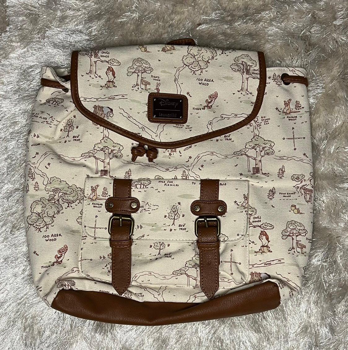 loungefly disney winnie the pooh hundred acre wood map backpack