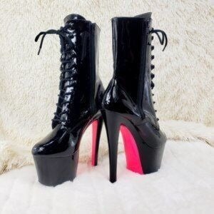 size 7 Xtreme 1020TT Black Patent 8inch High Heel Ankle Boot nwt Boots new w box