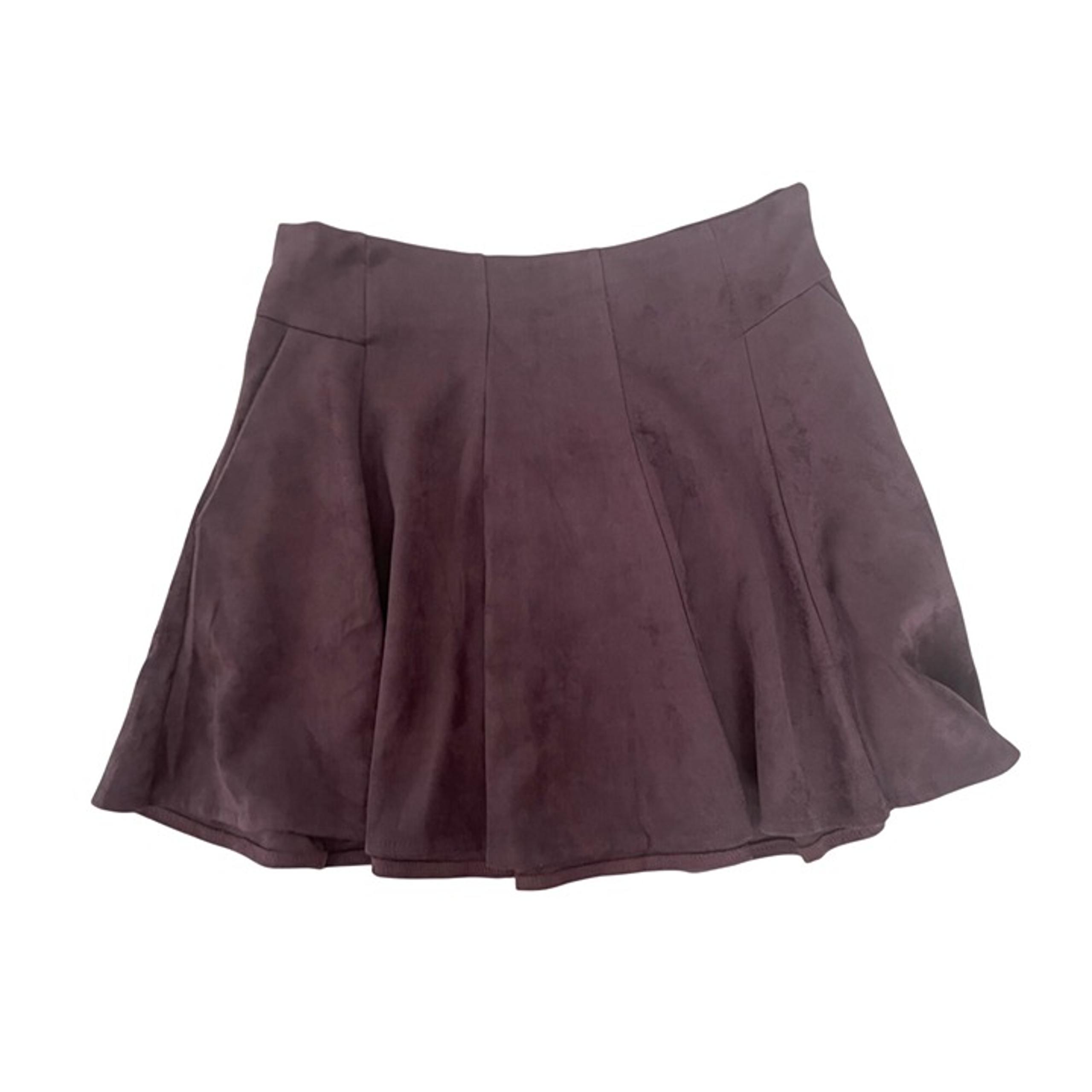 She & Sky NWT Women’s/Junior’s Plum Colored Faux Suede Flared Mini Skirt Size L