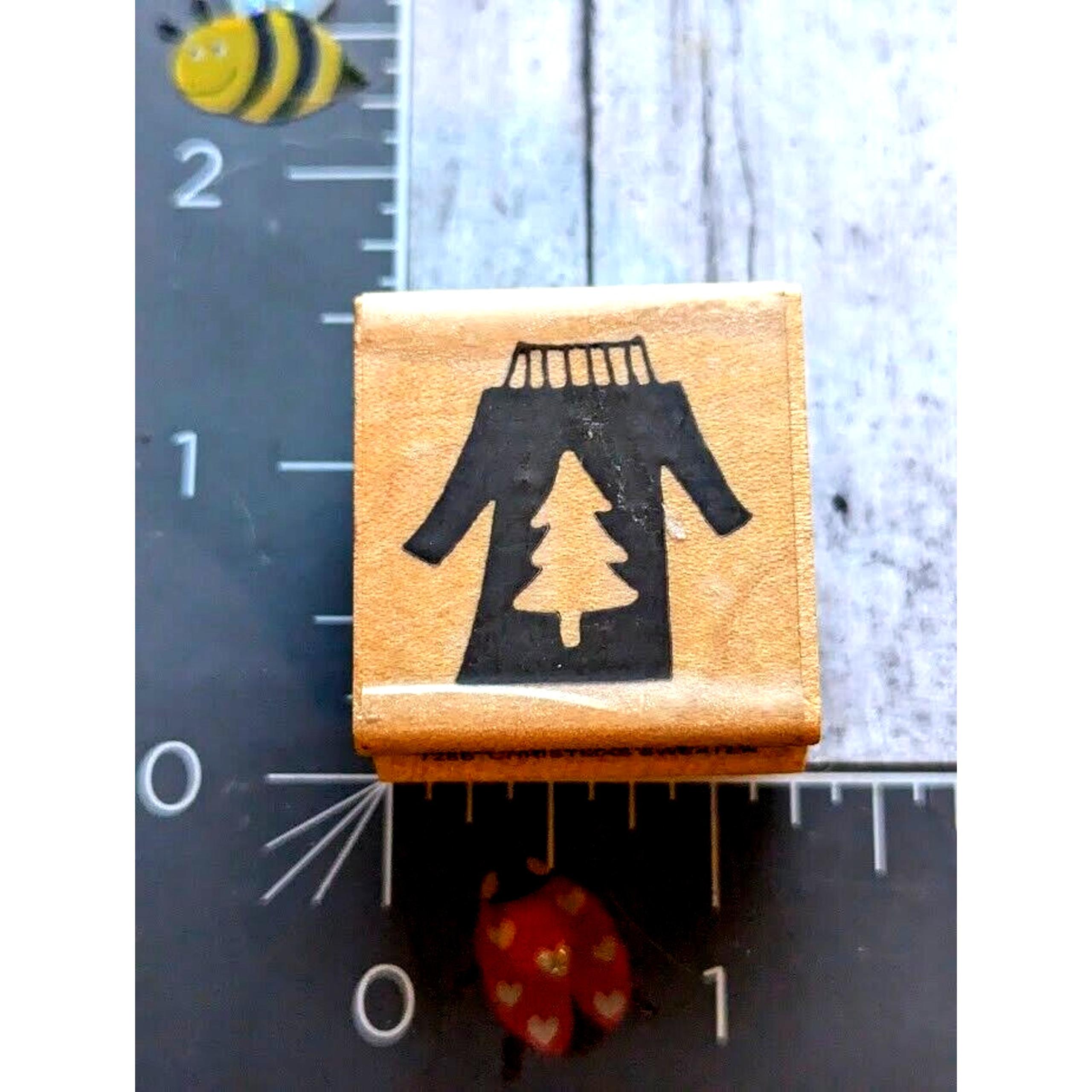 Savvy Stamps Christmas Sweater 728B Rubber Stamp Wood #G71