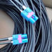 Dual Fakra C Code Blue Male Single Ended Cable RG58LL 1557 10' Fleet