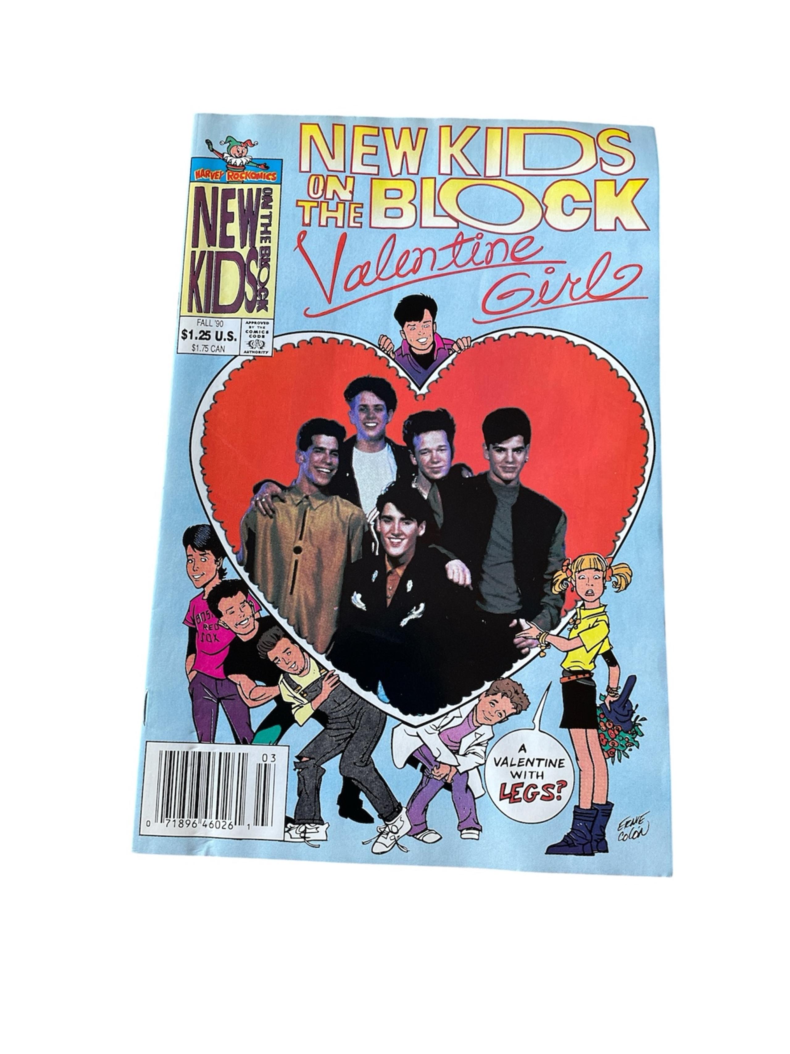 New kids on the Block Valentine girl comic book-Vintage 1990