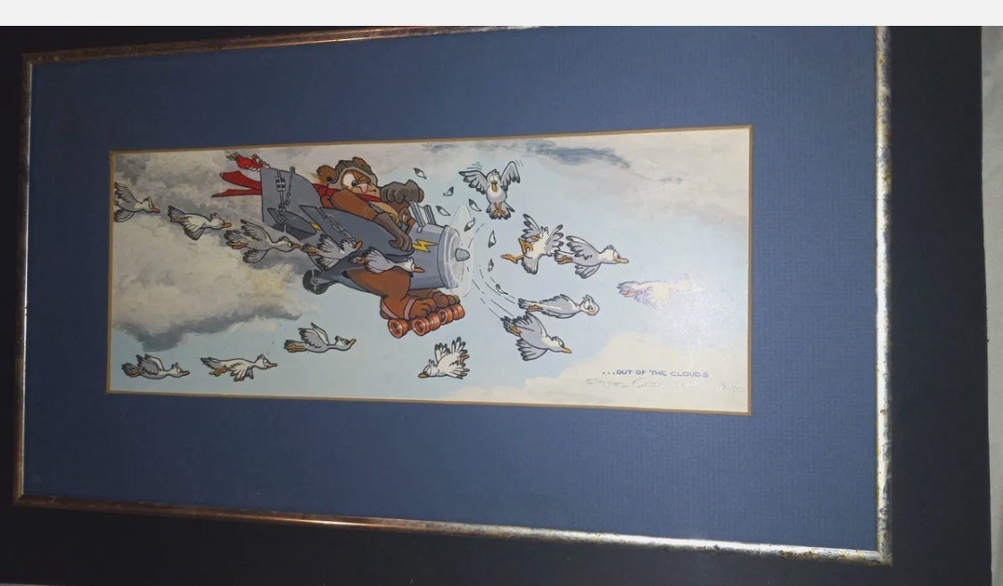 Vintage Robert Marble Signed Lithograph Out of the Clouds 1984