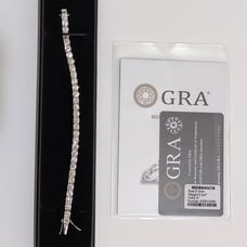 5mm Certified Moissanite Diamond Tennis Bracelet Silver Plated 18k Gold - 18cm