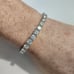 5mm Certified Moissanite Diamond Tennis Bracelet Silver Plated 18k Gold - 18cm