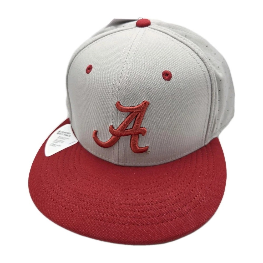 Men's Nike Crimson Alabama Crimson Tide Gray Aero True Baseball Hat Size 7 3/4