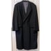 Boston Traders Coat Wool Double Breasted Overcoat Mens 46 Black Corp Business