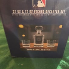 Mlb Houston Astros Etched Decanter Set