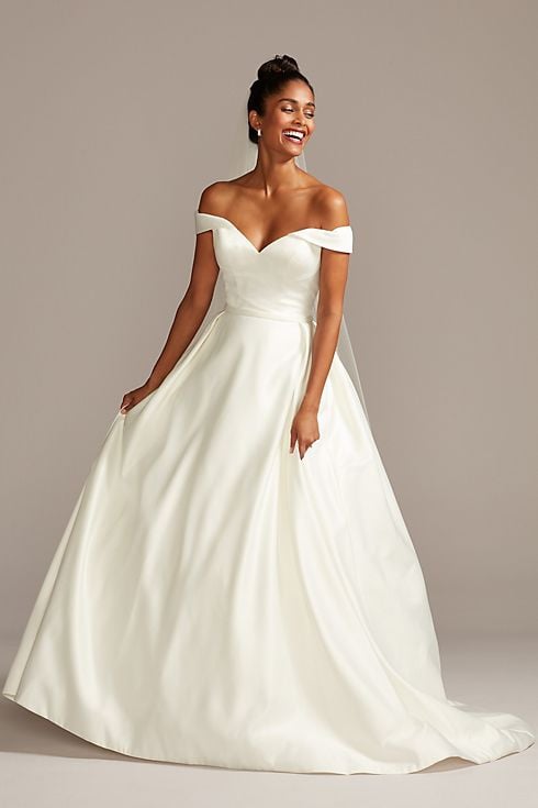David’s Bridal Satin Wedding Dress
