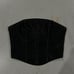 Free People Leather Corset Top Adrianna Crop Black Studs Strapless Size XS NEW