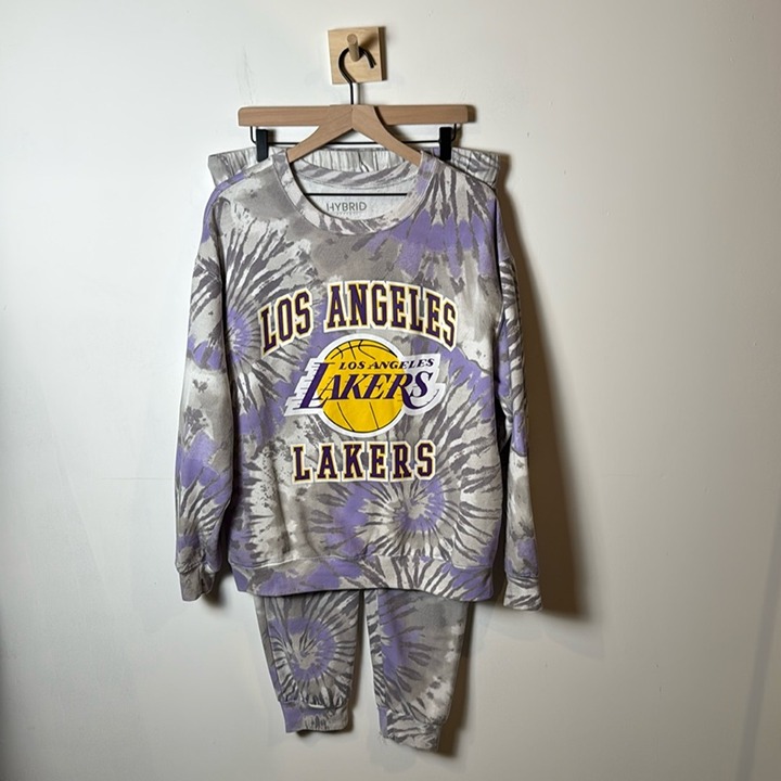 Hybrid Apparel Los Angeles LA Lakers NBA Basketball Sweatshirt Sweatpants XL/XXL