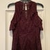 NEW White House Black Market Dress Size 6 Mahogany Red Lace Sleeveless Lined