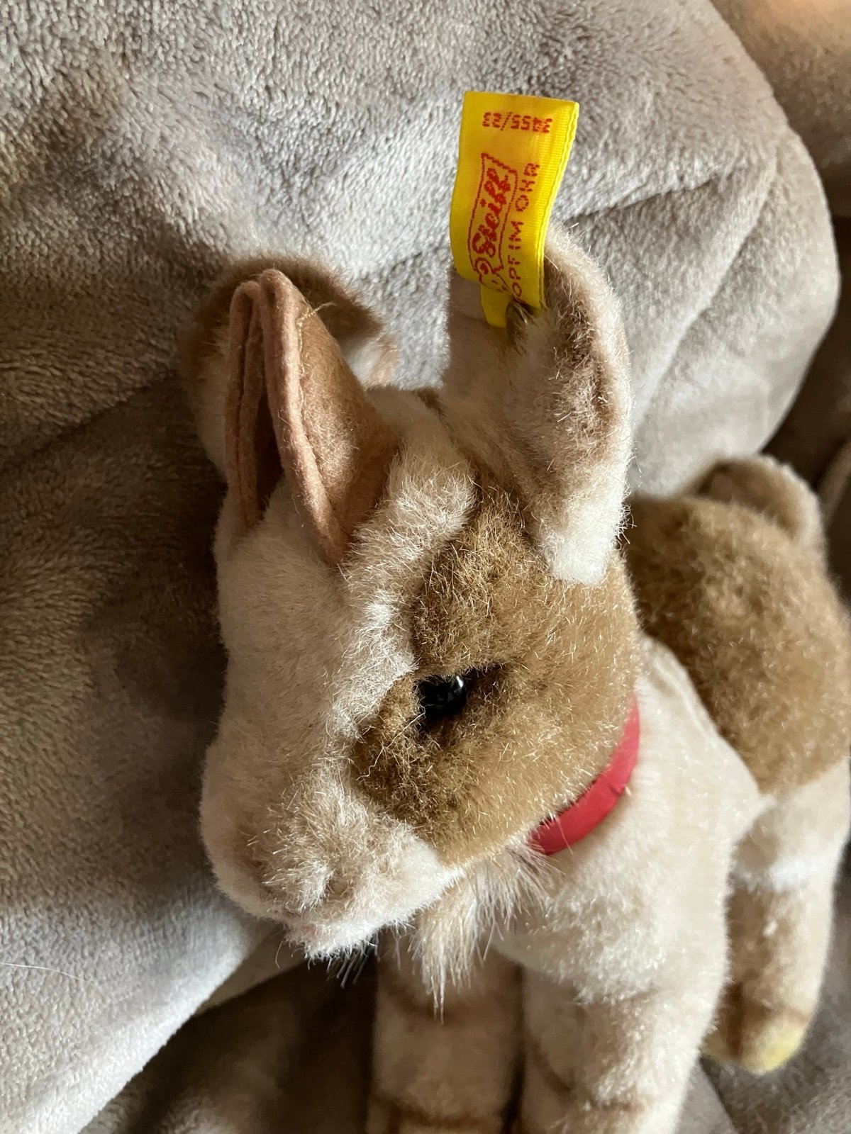 3455-23 VTG Steiff Zicky plush Stuffed Goat - Germany 9 Inch RARE Ear Button