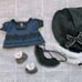 Outfit for 20cm Plush Doll, Doll Clothes, Maid, Cloak
