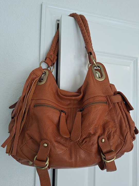 Maryse Brown Soft Leather Hobo bag