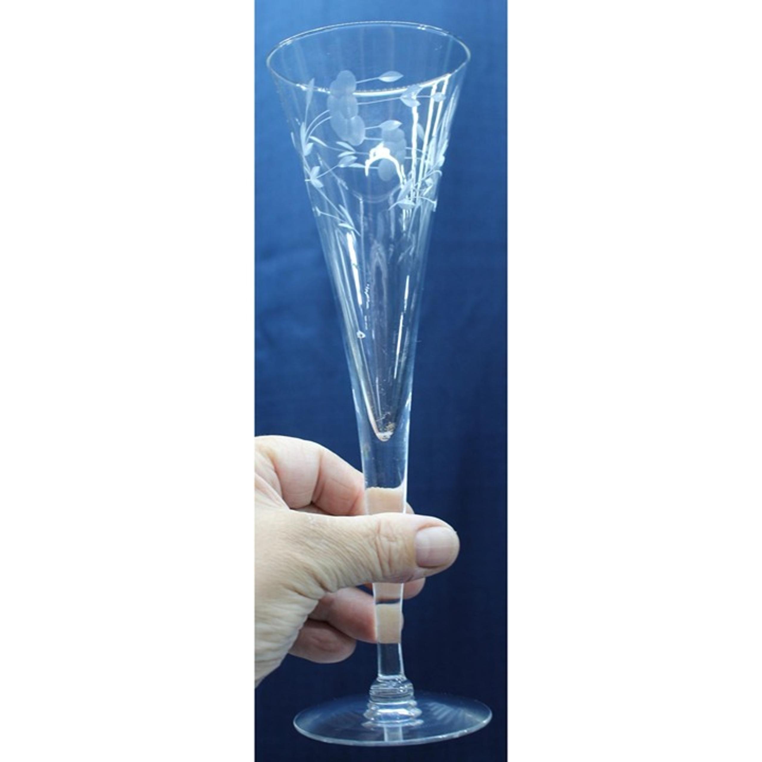 Princess House #436 Crystal Toasting flutes set of 4 Set #2