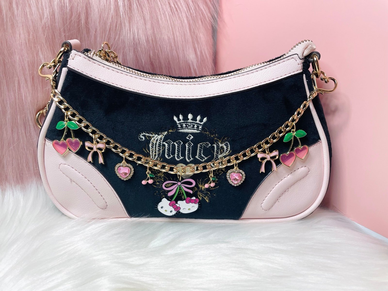 New Hello Kitty Pink Cherry Coquette Chain for Purse/Bag/Tote