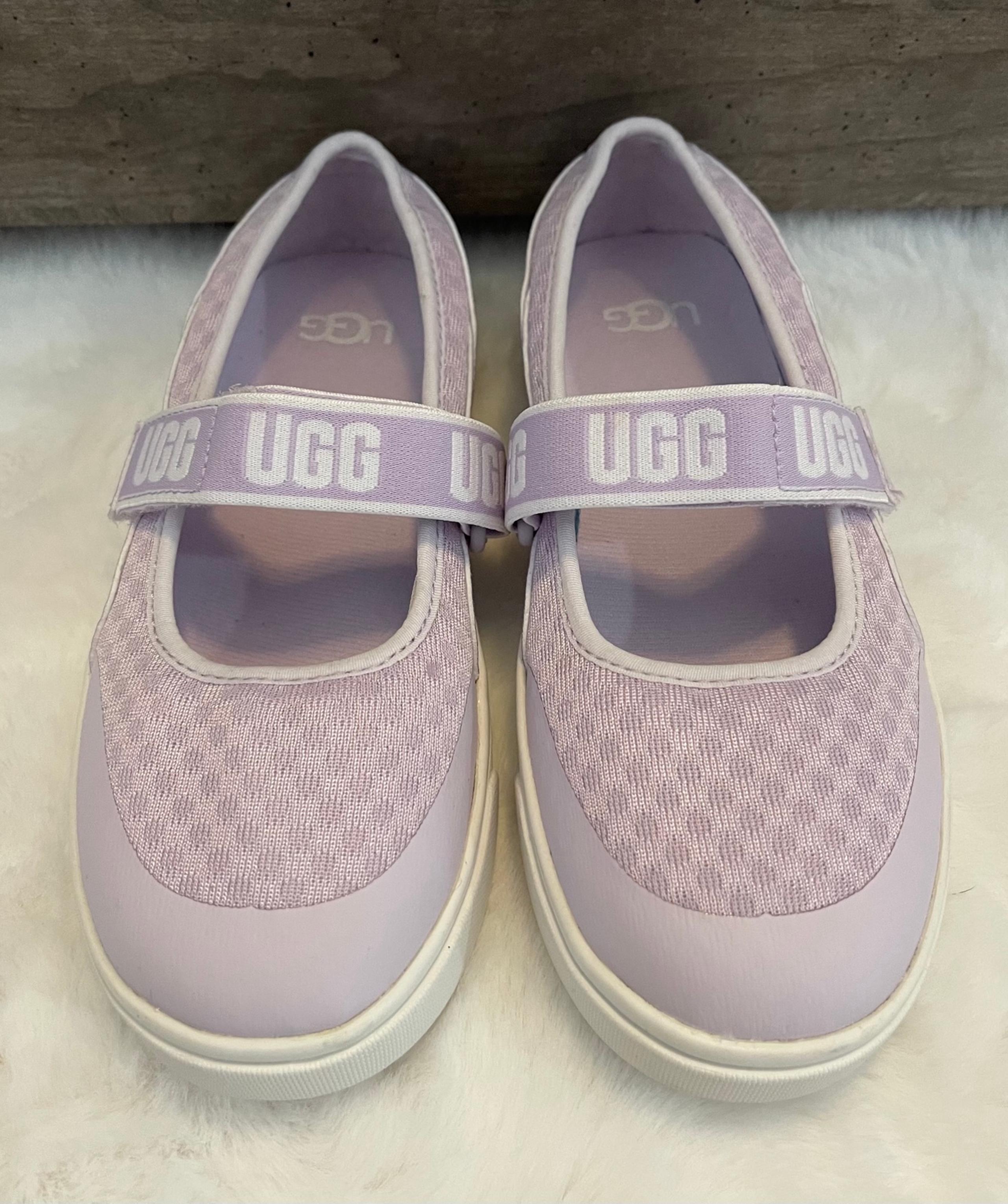 Girls lavender Glitter Strap Ugg shoes Size 12 youth