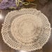 6 piece cream crochet table set