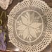 6 piece cream crochet table set