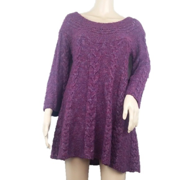 Free People Cable Knit Sweater Dress