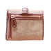 Vintage Dooney and Bourke hearts fabric, brown leather, wallet.