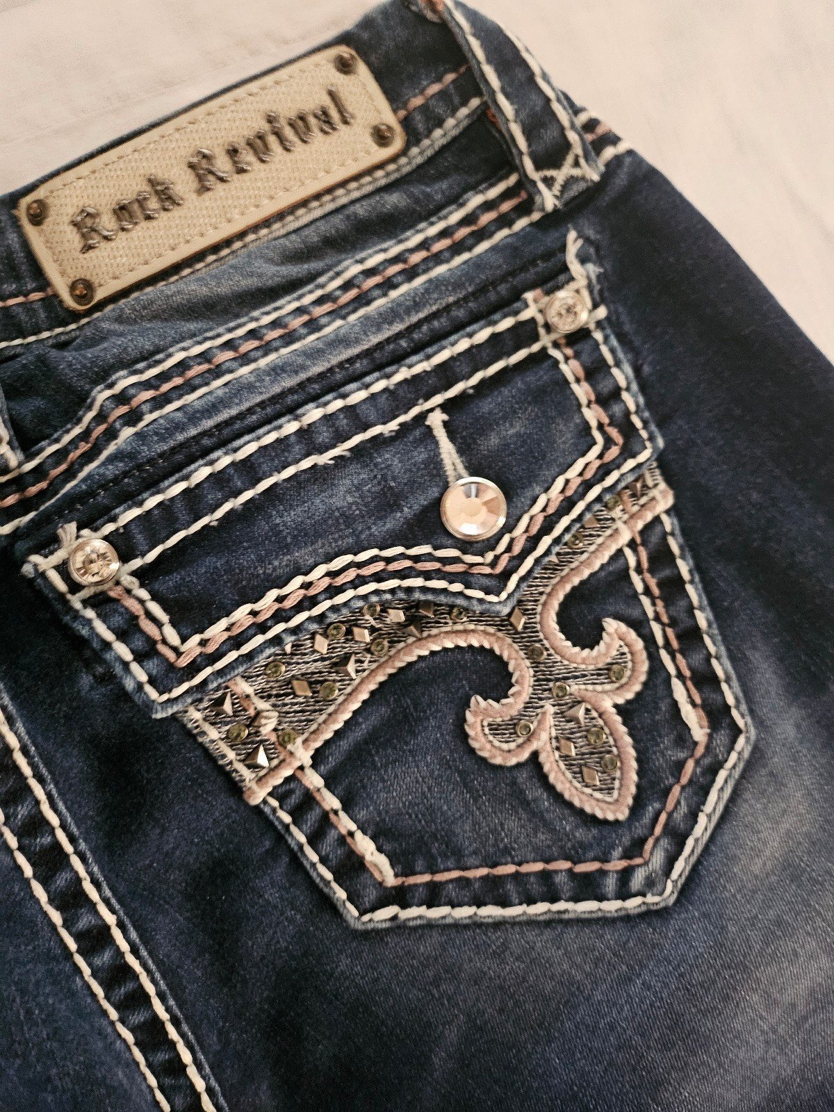 Rock Revival Avery Bling Capri Jeans, 29(8), 66