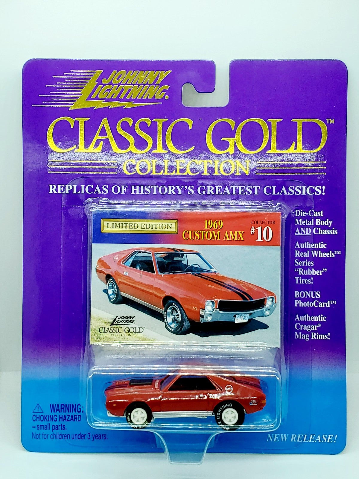 Johnny Lightning 1969 AMC AMX V8 390ci Rare White Lightning America Motors