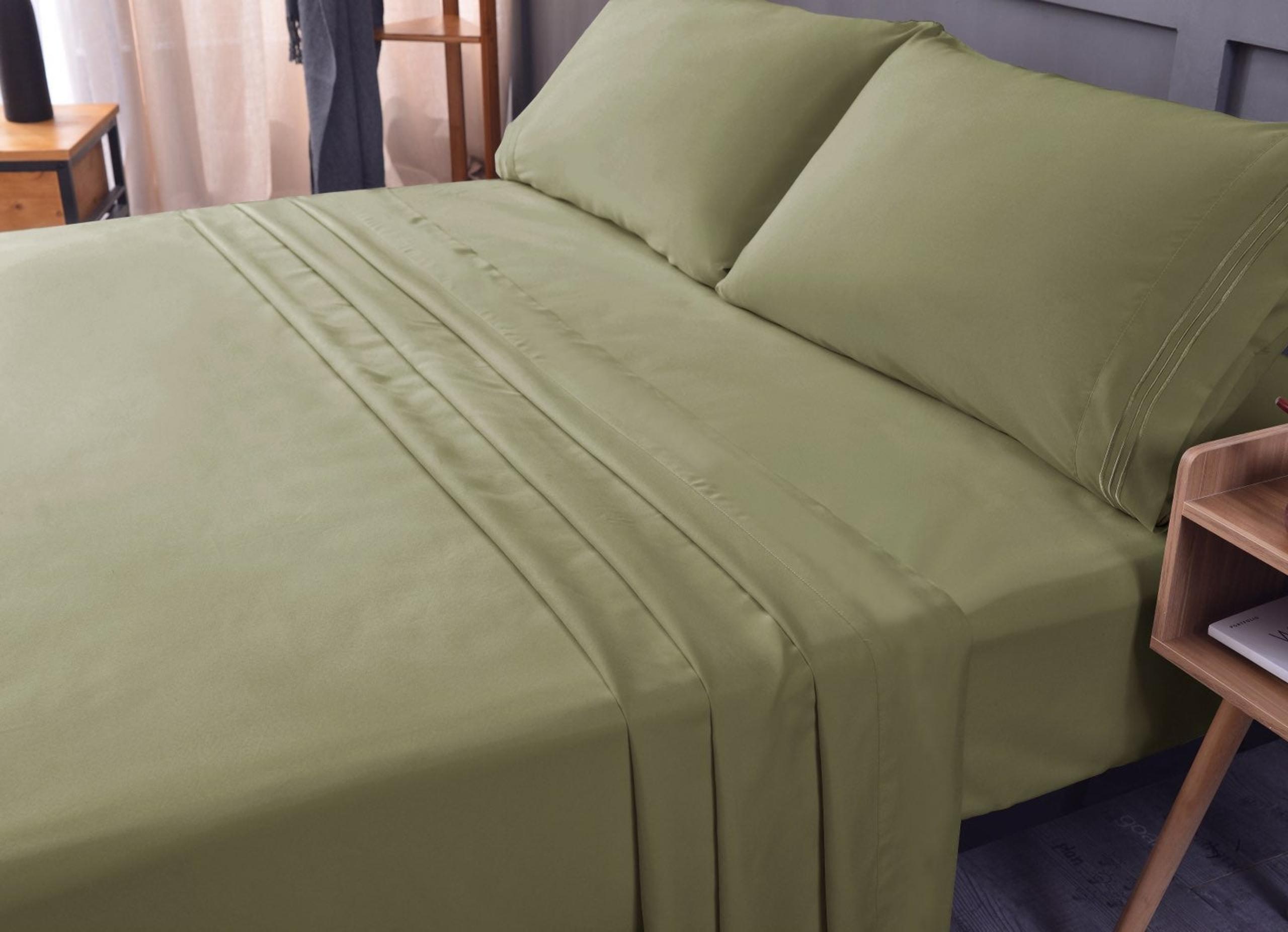Bamboo Luxury King Sheet Set-Sage Green