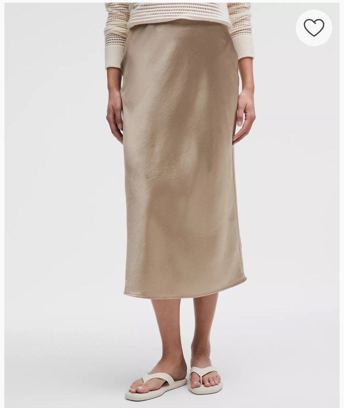 Lululemon satin midi skirt