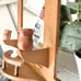 Vintage House Of LLoyd Solid Oak Wood Wall Hanging Mirror Shelf Candle Holders