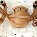 Vintage House Of LLoyd Solid Oak Wood Wall Hanging Mirror Shelf Candle Holders