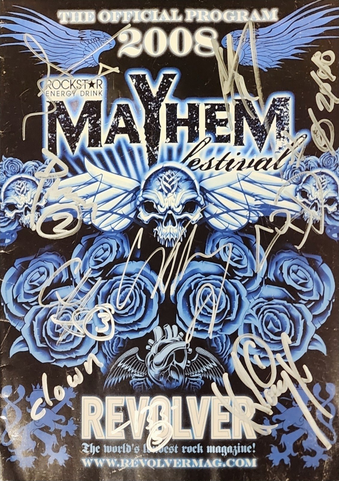 Slipknot autographed 2008 Rockstar Mayhem Festival Tour Program