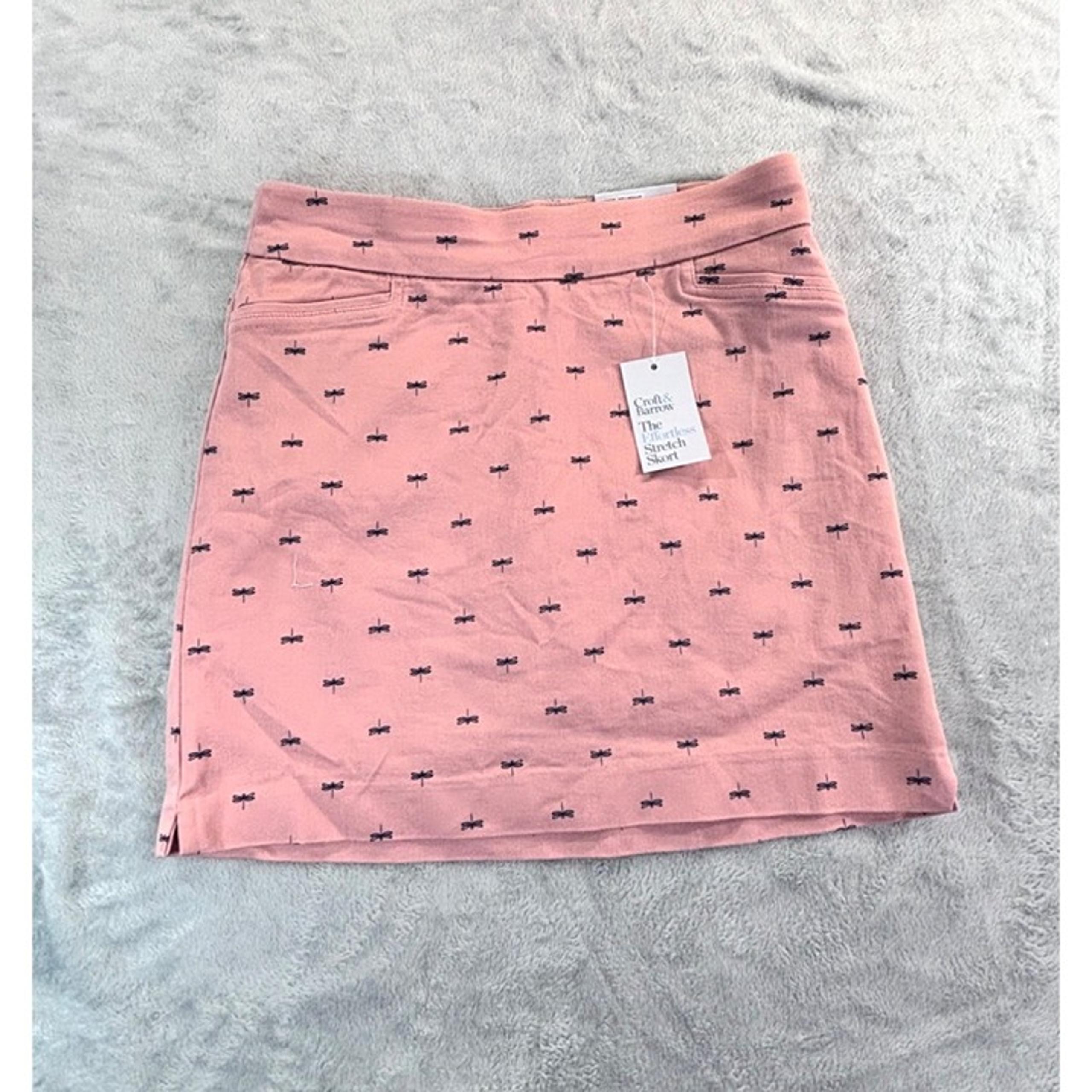 Croft & Barrow Skort Women's 4 regular Rose Pink Stretch with Dragonflies