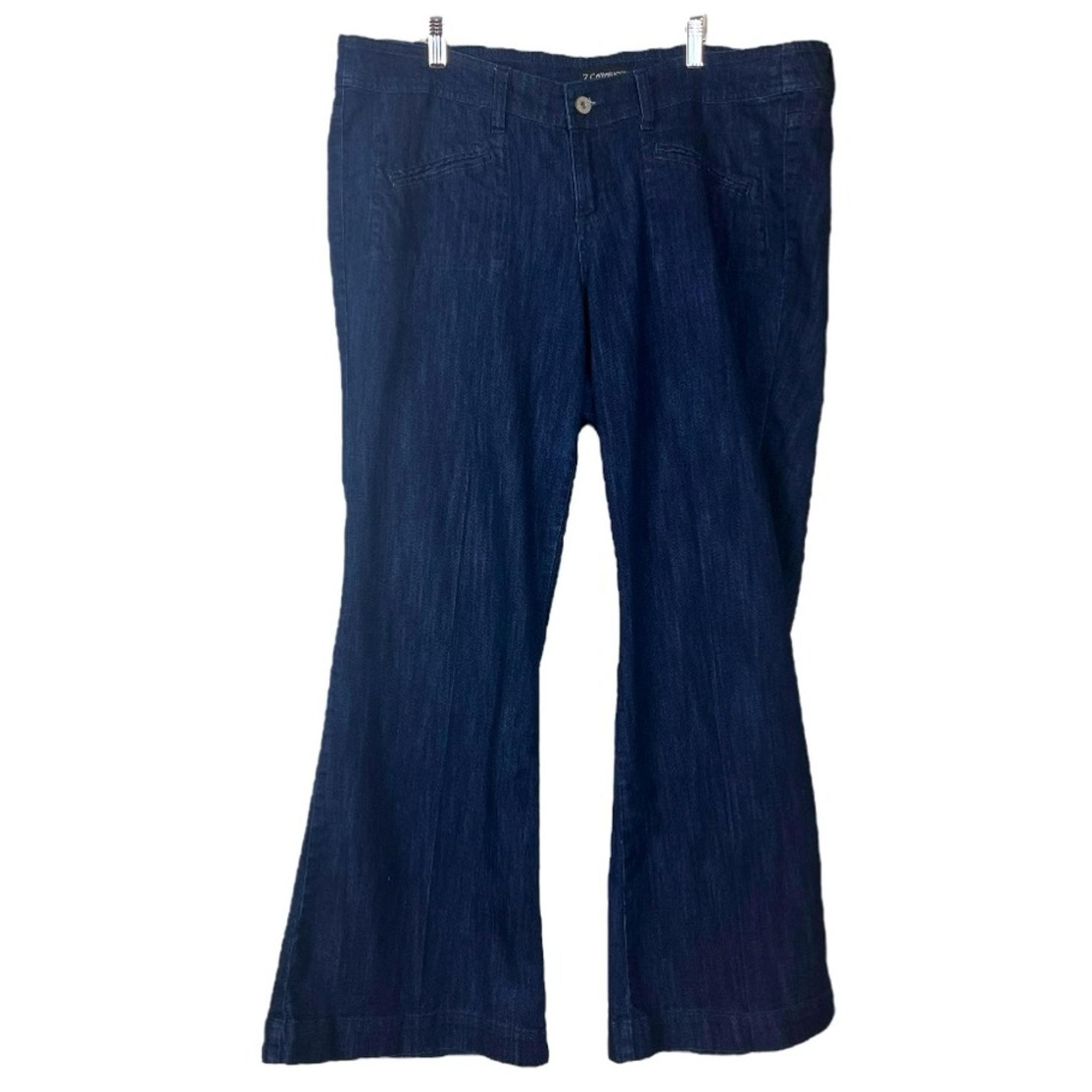 Z. Cavaricci Retro 1980s Women’s Jeans Flare High Rise Dark Wash Plus Size 20