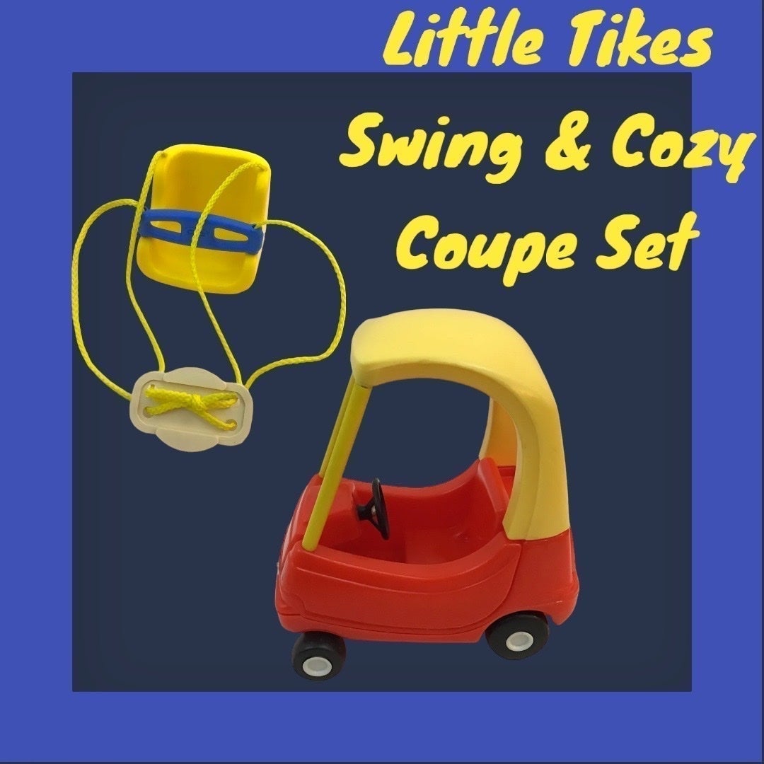 Little tikes dollhouse toy lot! Swing & cozy coupe car!