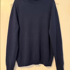Autumn Cashmere Men’s Mock Neck Navy Wool/ Cashmere Sweater Size M