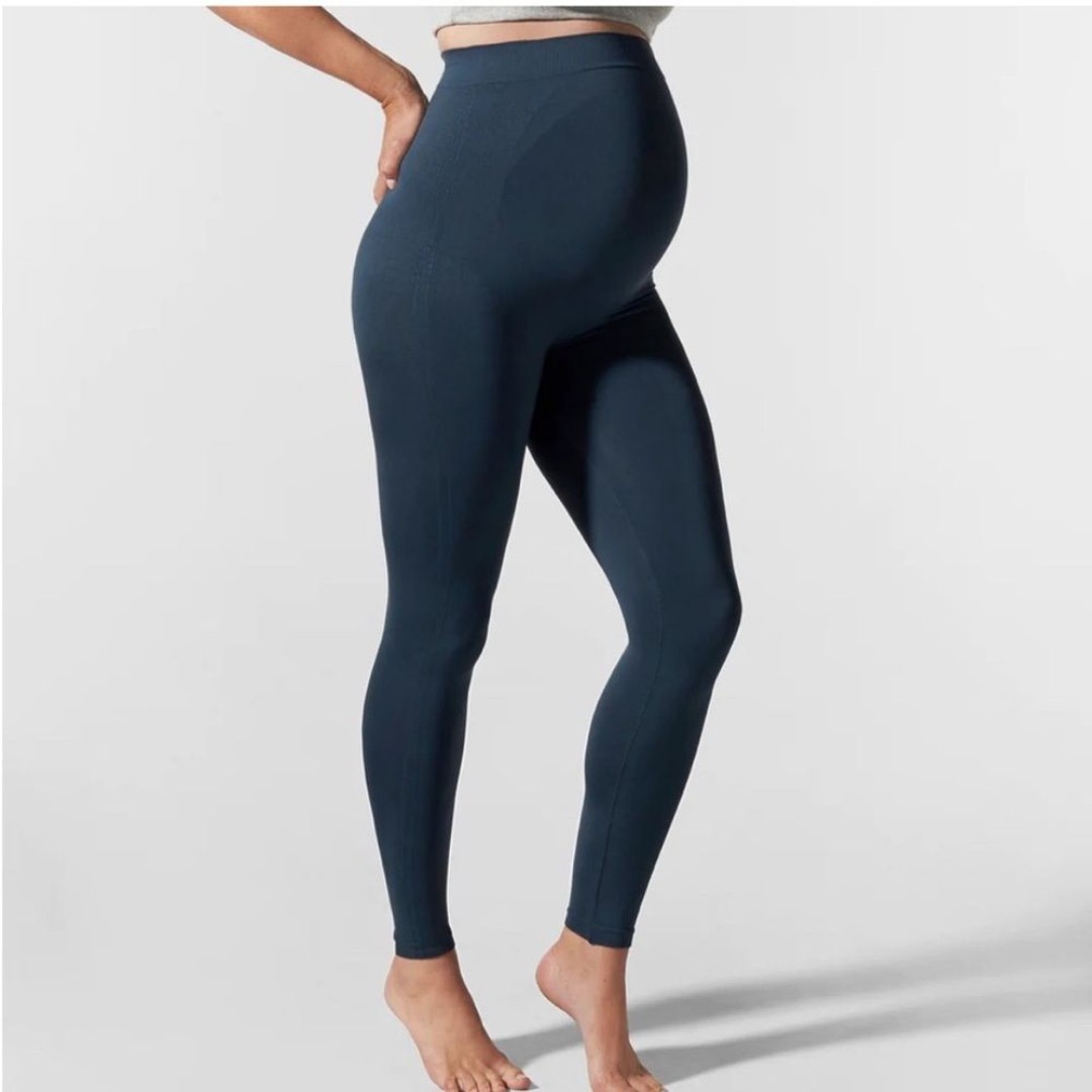 Blanqi Everyday Maternity Belly Support Leggings Size Small in Teal