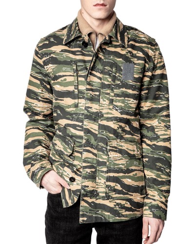 ZADIG & VOLTAIRE-Kido Heavy Cotton Camo Mens Jacket