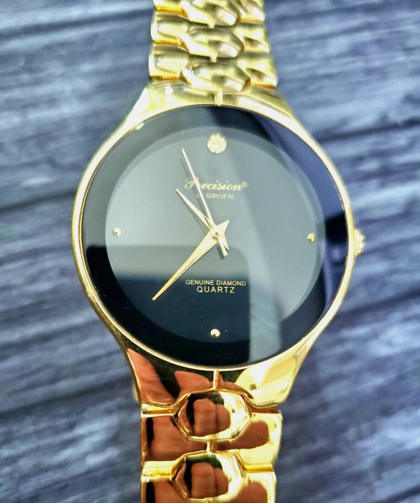 VINTAGE PRECISION BY GRUEN GENUINE DIAMOND MENS WATCH GP5060