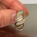 Vintage 14kt solid Yellow Gold genuine Diamond Ring Sz 7