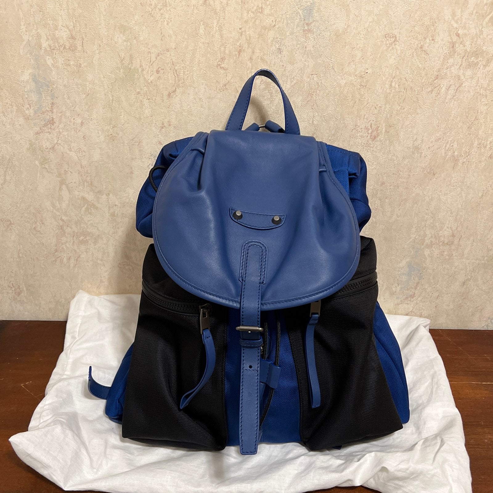 Balenciaga Back Pack Leather and Canvas
