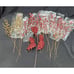 Stunning Red & Gold Cranberry Christmas Ornament Tree Spray Picks 20” Long