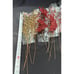 Stunning Red & Gold Cranberry Christmas Ornament Tree Spray Picks 20” Long