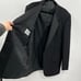 PIERRE BALMAIN Paris Black 100% Pure New Wool Tuxedo Blazer Jacket Size 42 Long